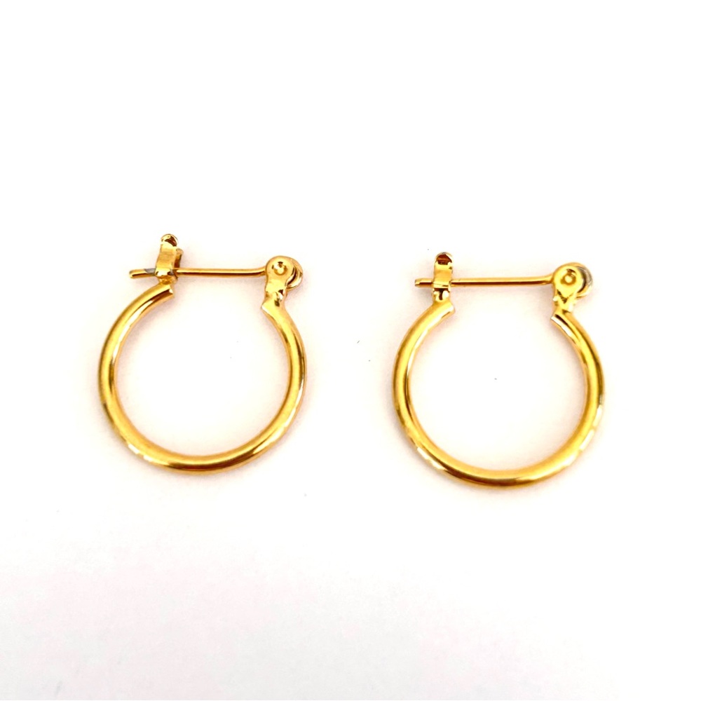 Elegant Gold Tone Hoop Earrings